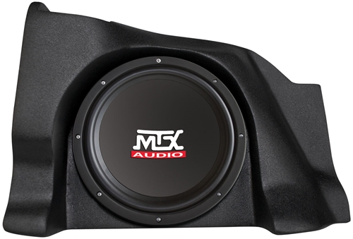 Picture of Chevrolet Silverado Extended Cab Amplified 10 inch 200W RMS Vehicle Specific Custom Subwoofer Enclosure 