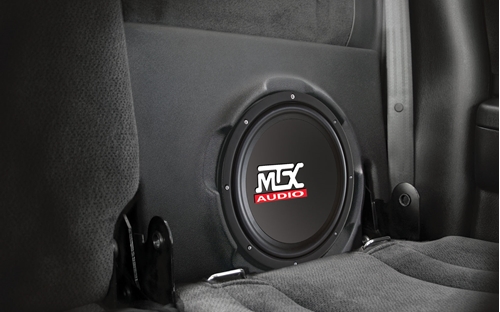 Picture of Dodge Dakota Quad Cab Amplified 10 inch 200W RMS Vehicle Specific Custom Subwoofer Enclosure 