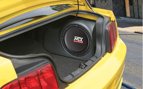 Picture of Ford Mustang Loaded 12 inch 200W RMS 4 Ohm Vehicle Specific Custom Subwoofer Enclosure 