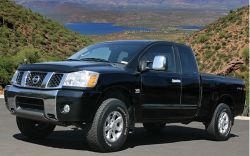 Picture of Nissan Titan Loaded Dual 10 inch 400W RMS 4 Ohm Vehicle Specific Custom Subwoofer Enclosure 