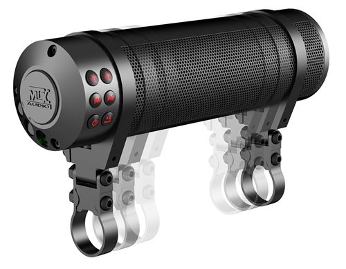 MUDHSB-B Motorcycle Bluetooth Sound Bar Bracket Movement Illustration